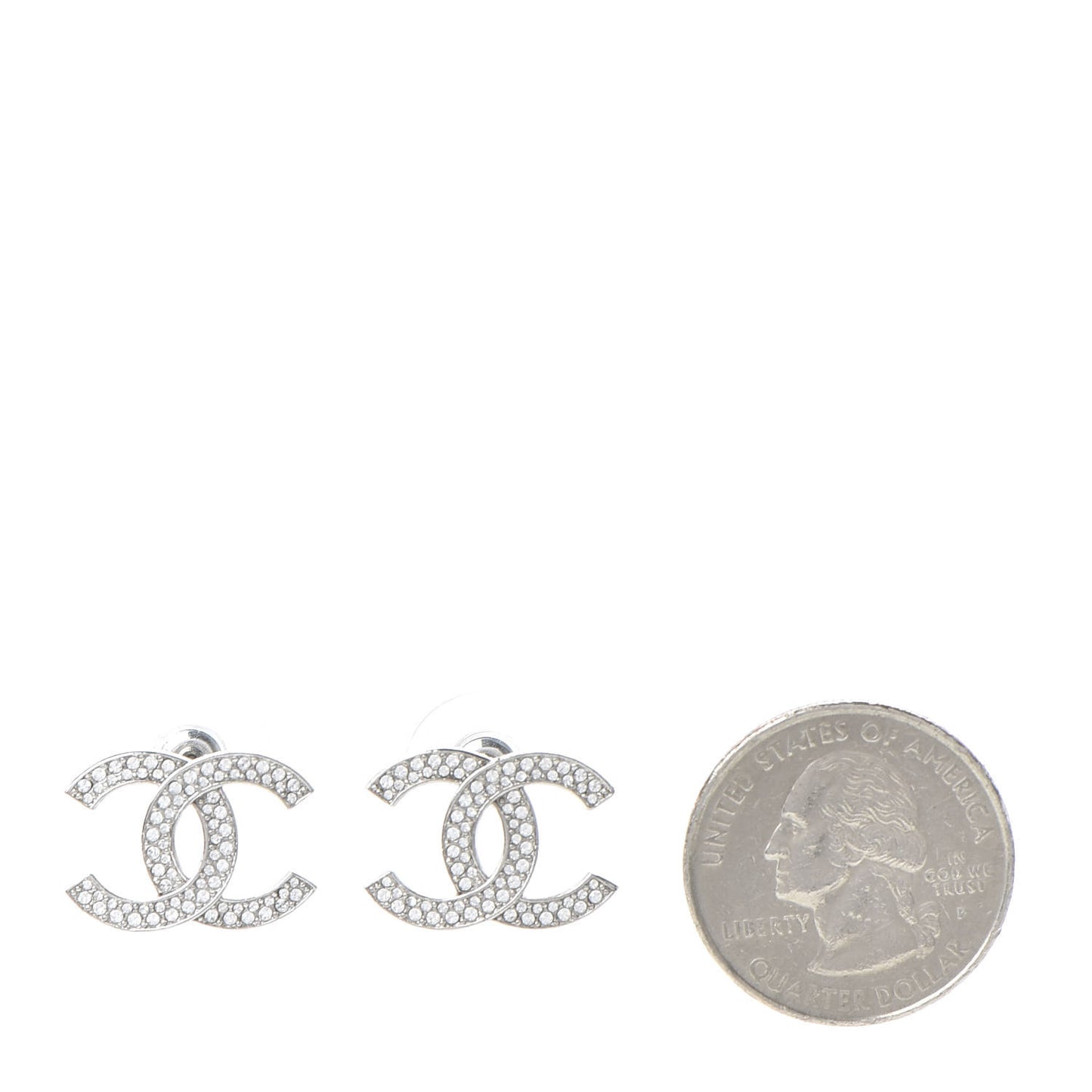 Crystal Palais Garnier CC Earrings Silver