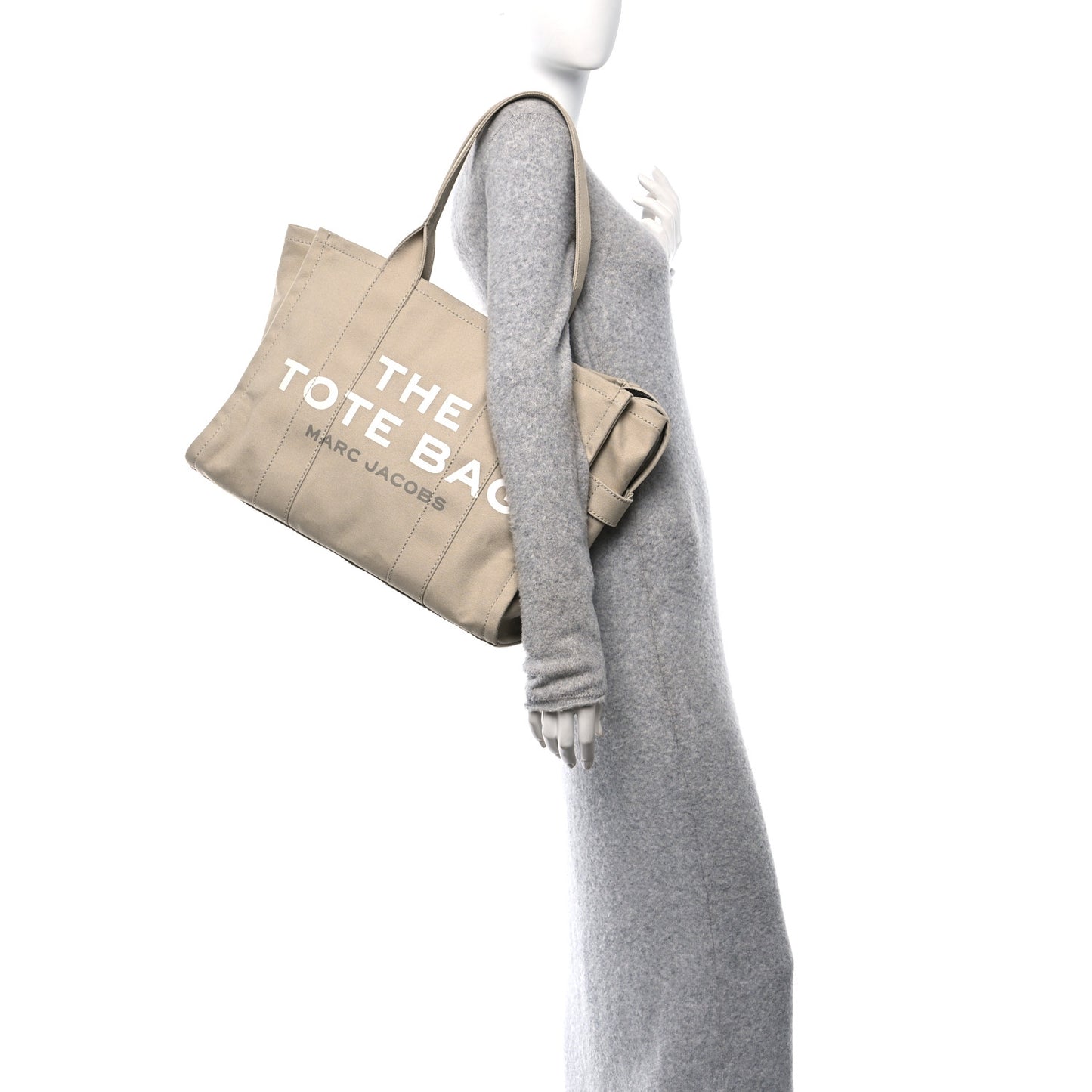 Cotton Canvas Large The Tote Bag Beige