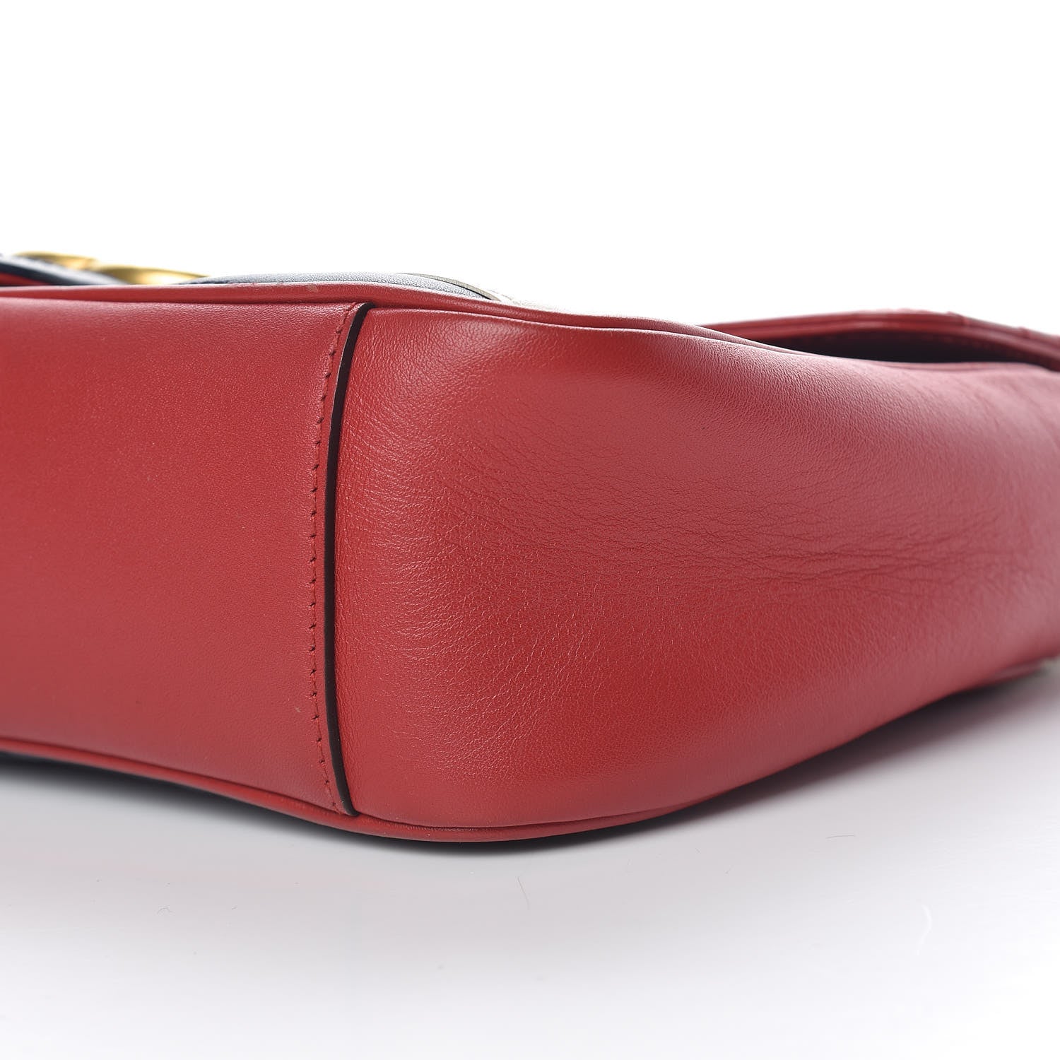 Gucci Calfskin Matelasse Tri-Color Small GG Marmont Shoulder Bag Red White Blue 11 of 12