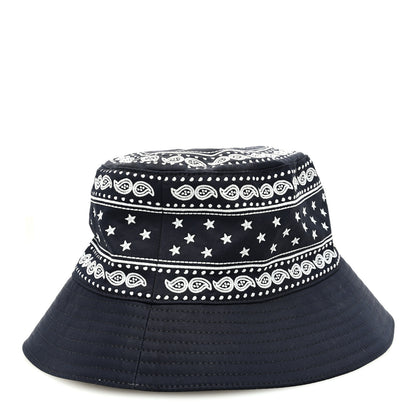 Hermes Technical Gabardine Balade Bandana Bucket Hat 57 Marine 4 of 8