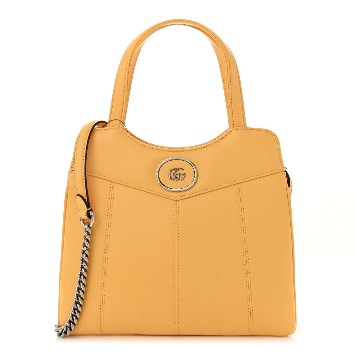 Gucci Senna Calfskin Petite GG Small Tote Bag Sunny Yellow 1 of 11