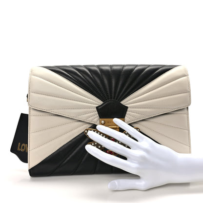 Gucci Calfskin Trapuntata Queen Margaret Clutch Mystic White Black 2 of 9