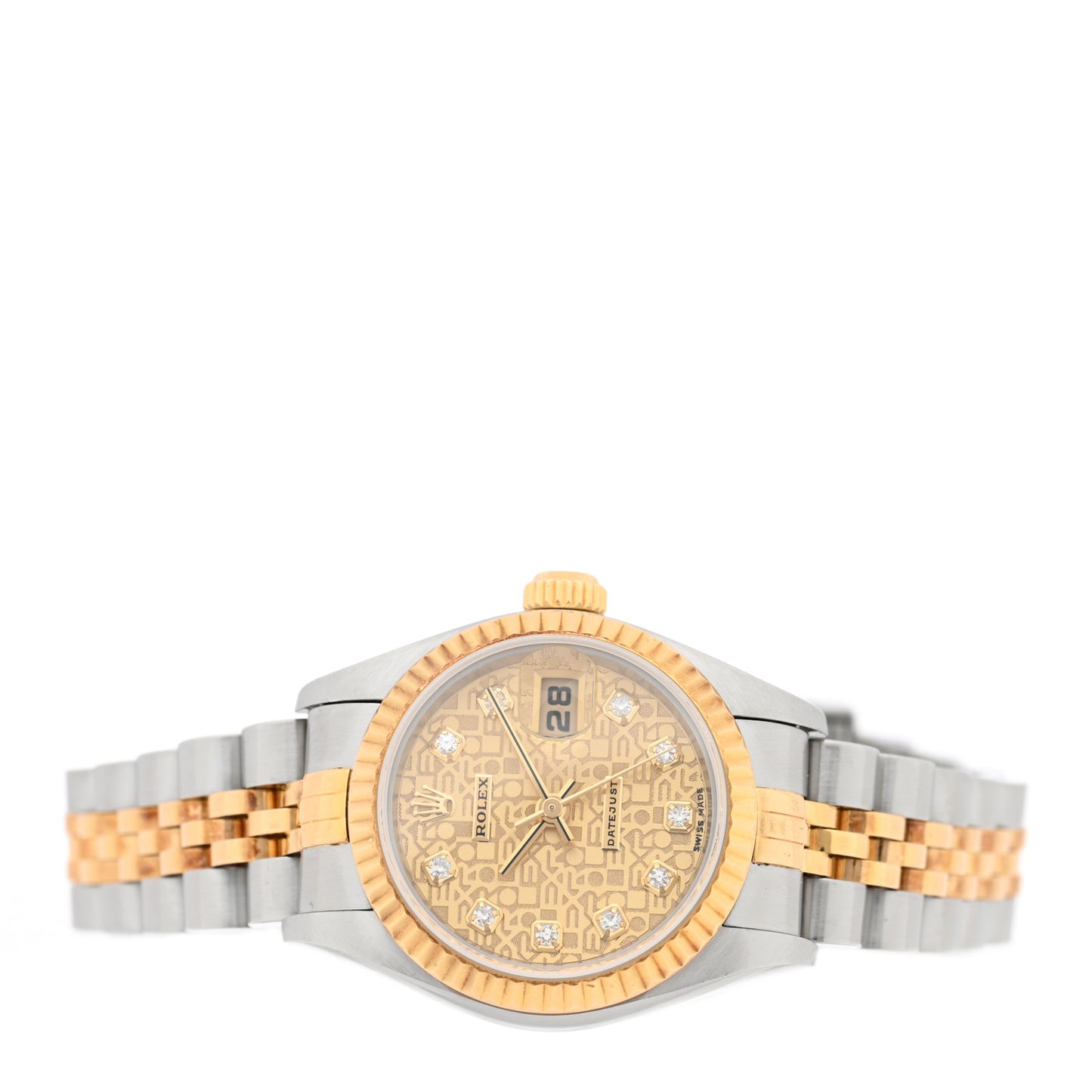 Stainless Steel 18K Yellow Gold Diamond 26mm Oyster Perpetual Datejust Watch Champagne Jubilee 79173