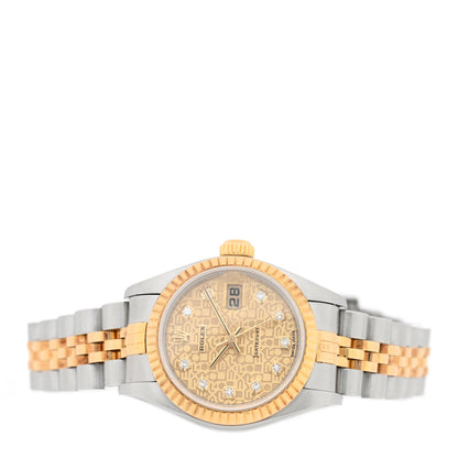 Rolex Stainless Steel 18K Yellow Gold Diamond 26mm Oyster Perpetual Datejust Watch Champagne Jubilee 79173 2 of 4