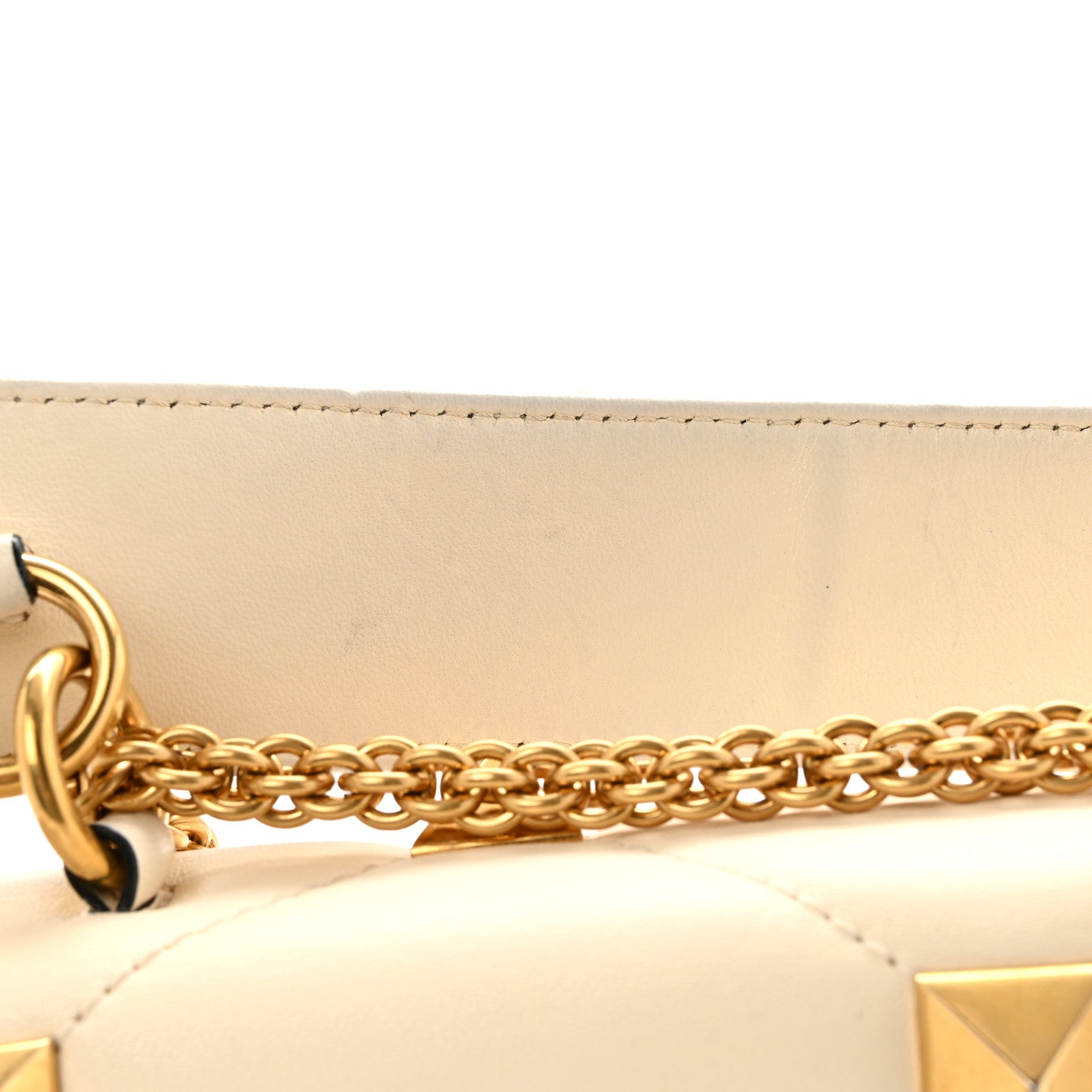 Valentino Garavani Nappa Medium Roman Stud Shoulder Bag Ivory 10 of 12
