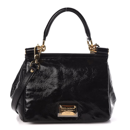 Dolce & Gabbana Patent Medium Miss Sicily Tote Black 1 of 9