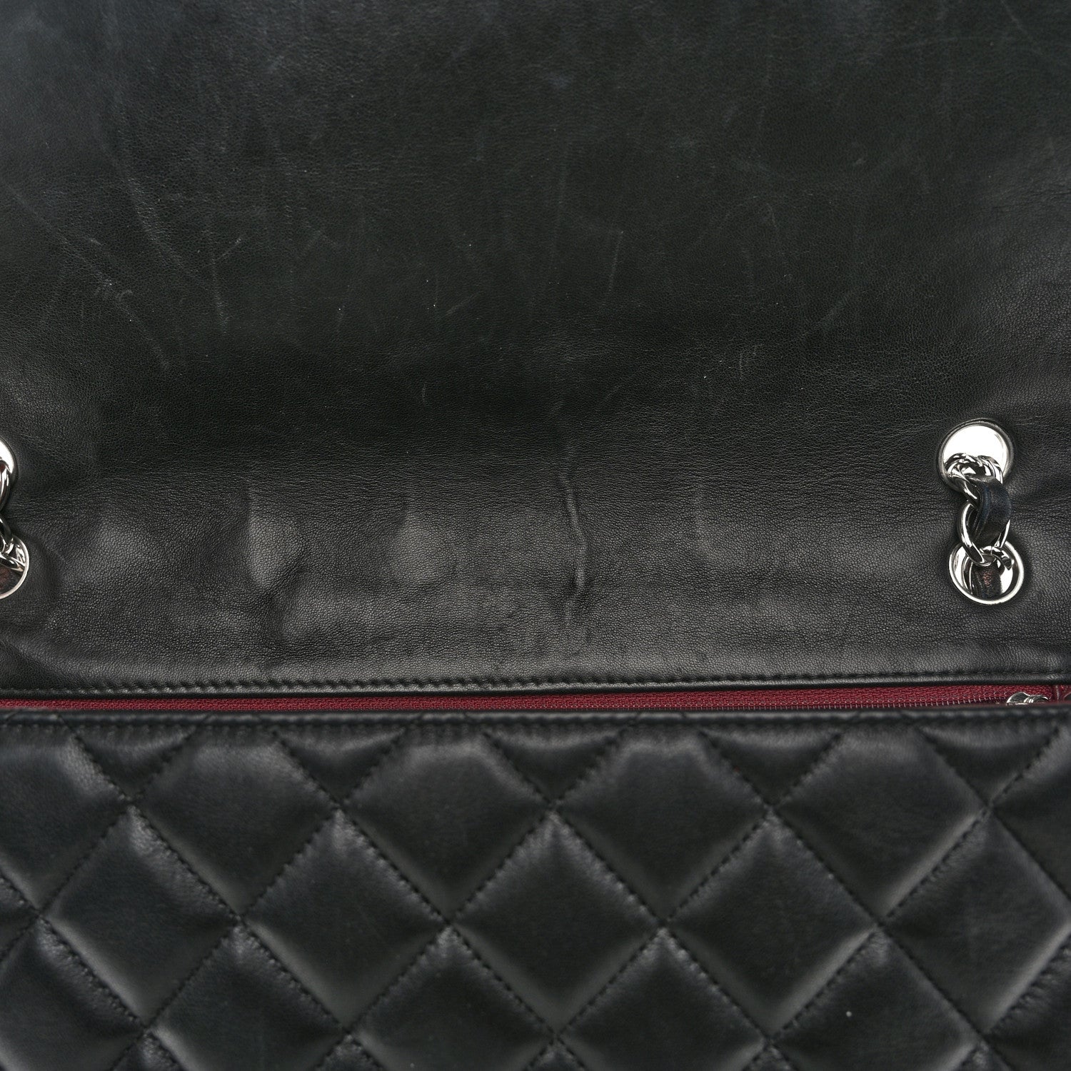 Chanel Lambskin Quilted Maxi Single Flap Black 13 of 14