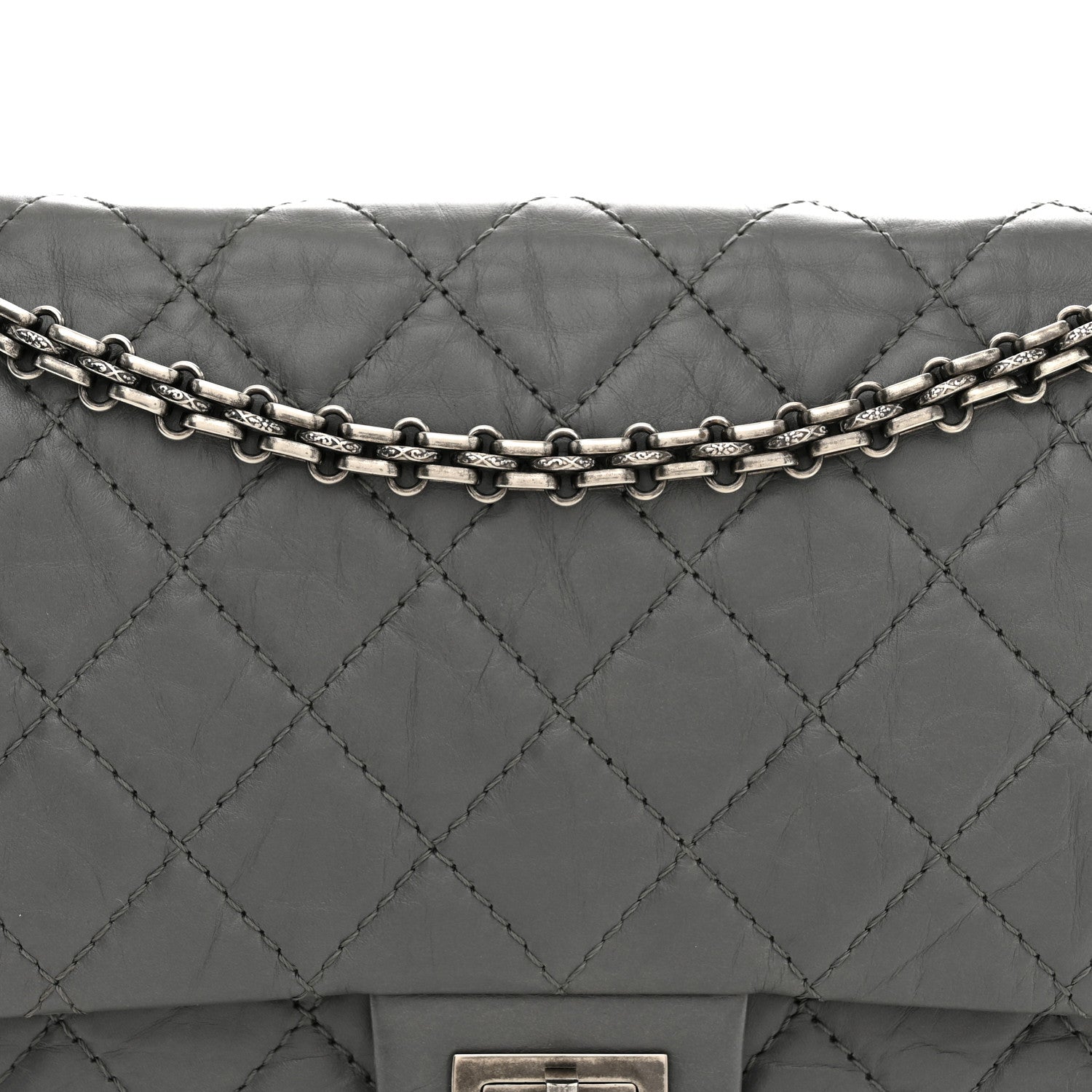 Chanel Aged Calfskin Quilted 2.55 Reissue 226 Flap Grey 8 of 11
