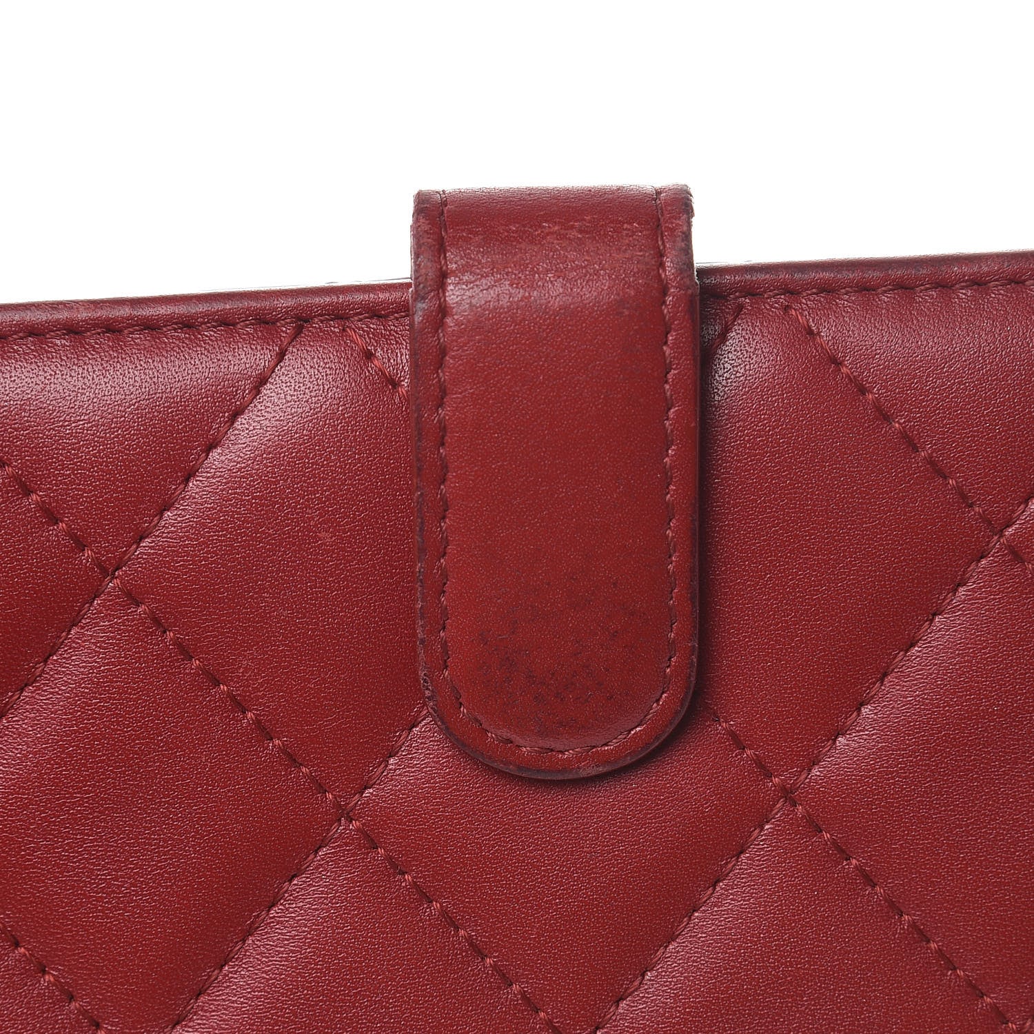 Chanel Calfskin Quilted Cambon Long Double Wallet Red 12 of 16