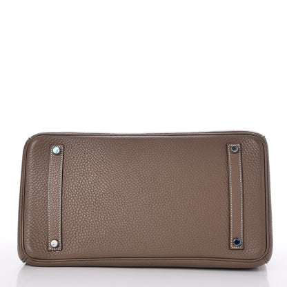 Hermes Taurillon Clemence Birkin 35 Etoupe 6 of 32