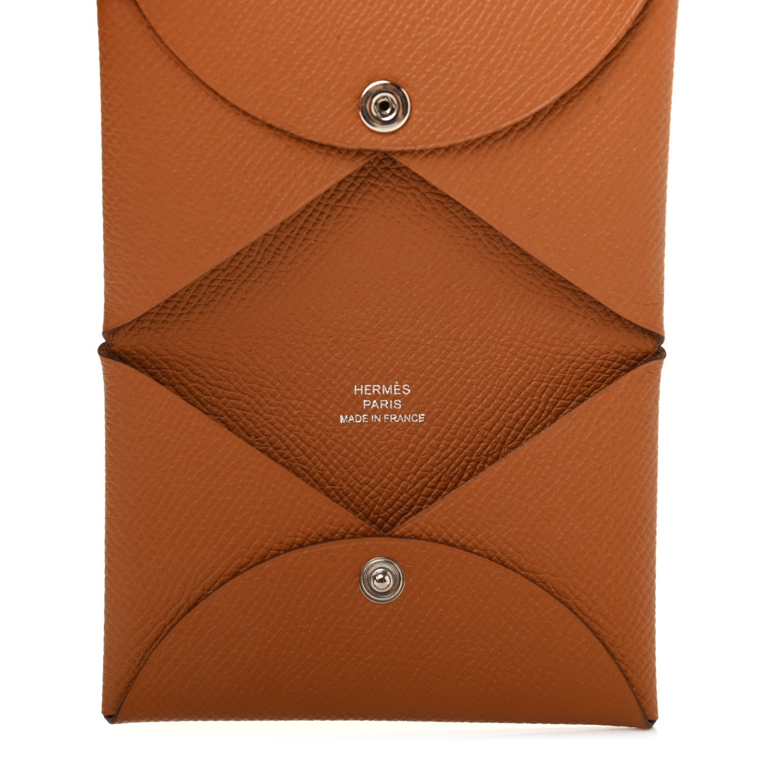 Hermes Epsom Calvi Card Case Gold 5 of 7