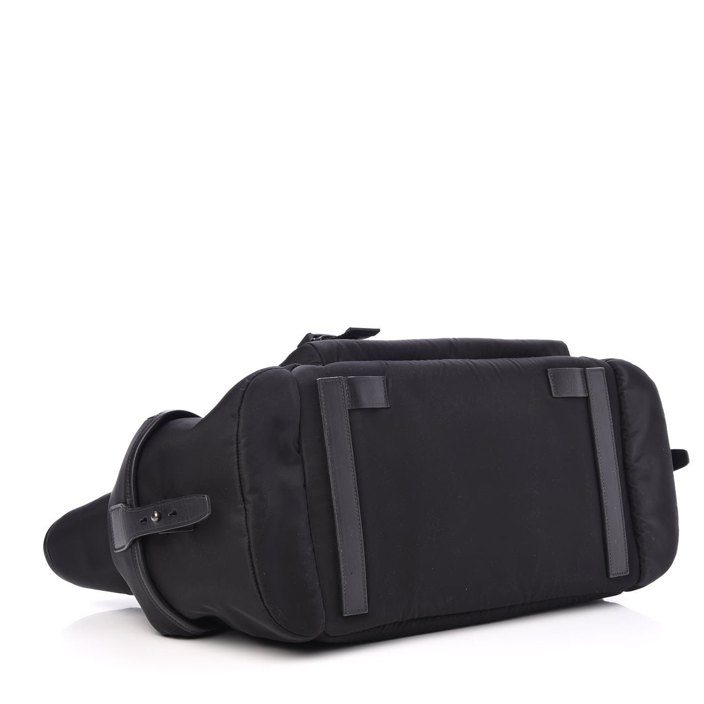 City Calf Tessuto Nylon Shopping Tote Black
