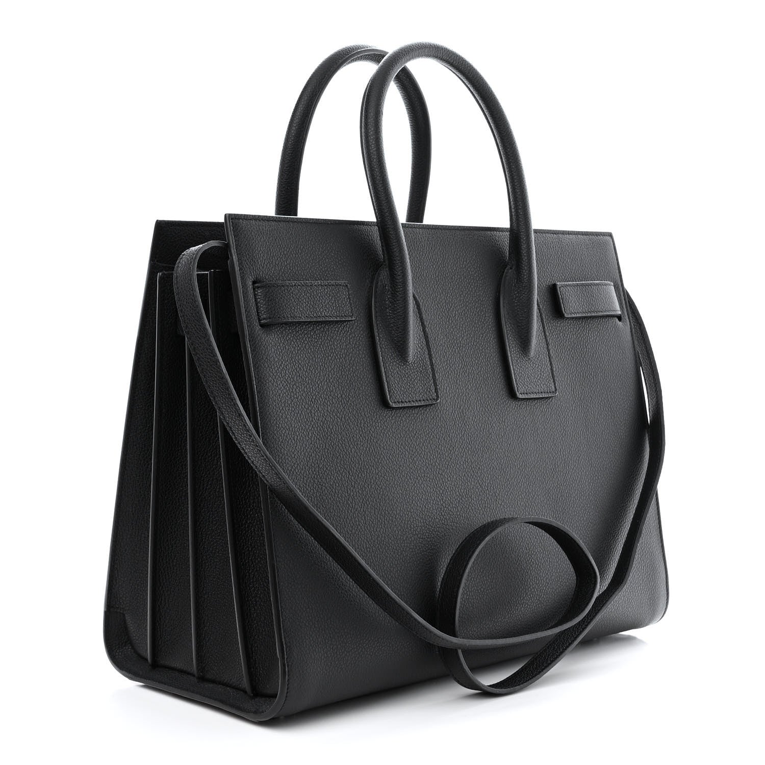 Saint Laurent Grained Calfskin Small Sac De Jour Black 3 of 10