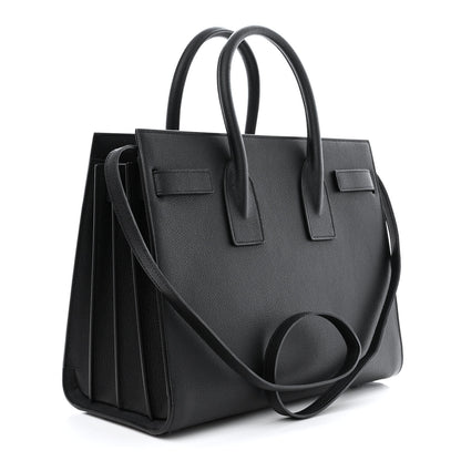 Saint Laurent Grained Calfskin Small Sac De Jour Black 3 of 10