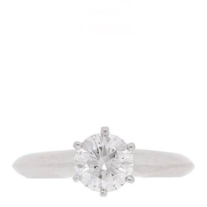 Tiffany Platinum Diamond .81ct Solitaire Engagement Ring 46 3.75 1 of 7