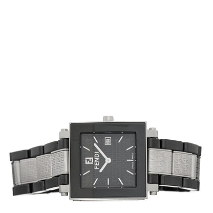 Fendi Stainless Steel Ceramic 30mm Orologi Quartz Watch Black 2 of 5