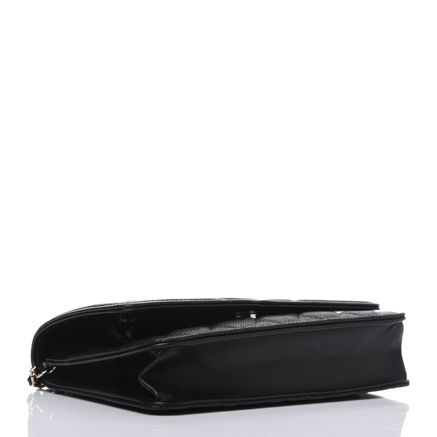 Caviar Quilted CC Filigree Wallet On Chain WOC Black