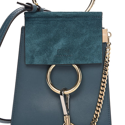 Chloe Suede Calfskin Mini Faye Bracelet Bag Majolica Blue 8 of 8