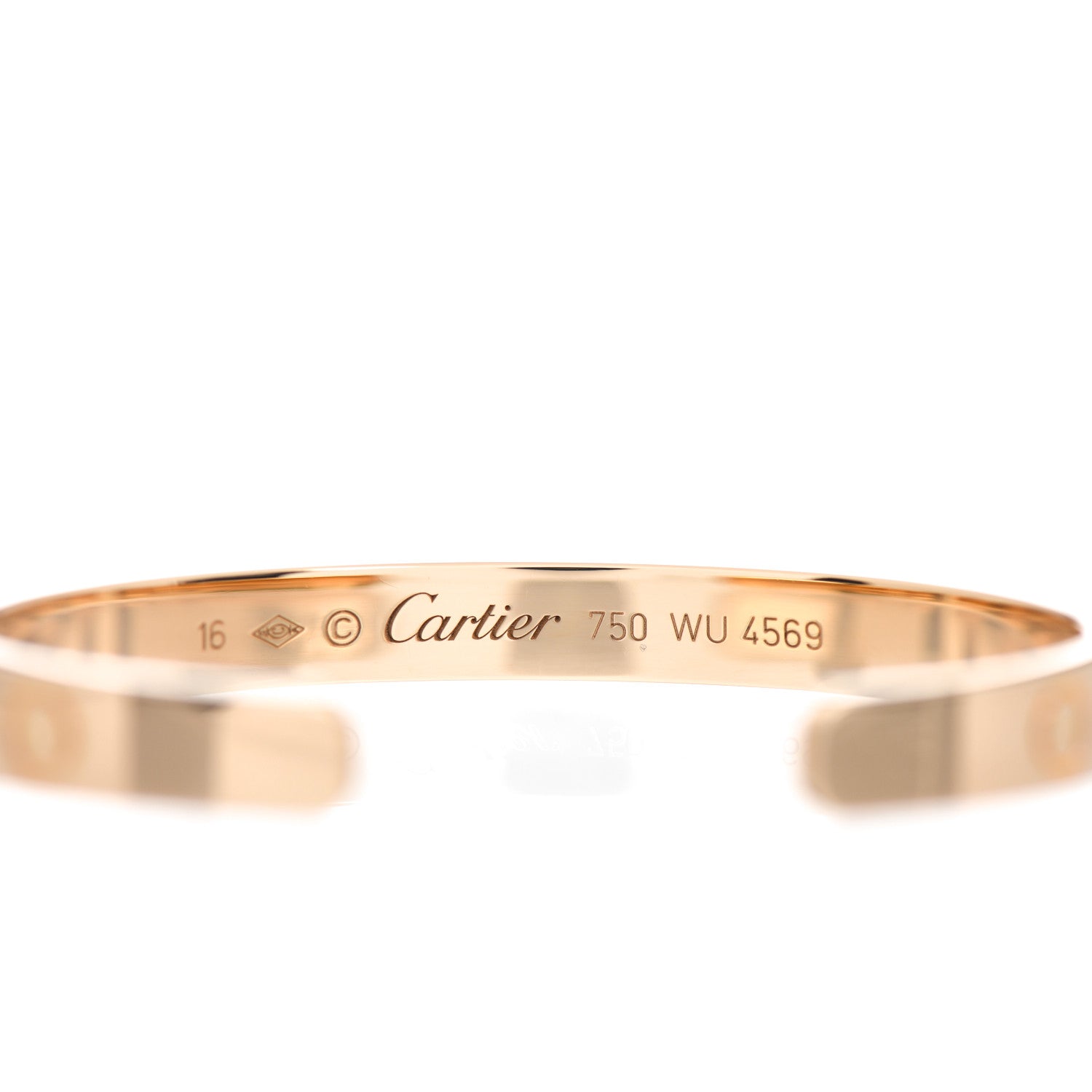 Cartier 18K Yellow Gold LOVE Cuff Bracelet 16 4 of 5