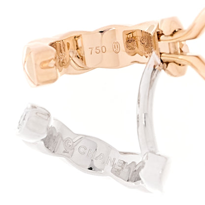 Chanel 18K Beige White Gold Diamond Coco Crush Single Clip Earring 4 of 4