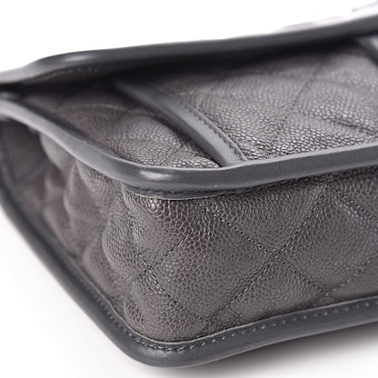 Chanel Caviar Quilted Large French Riviera Flap Dark Grey 5 of 14