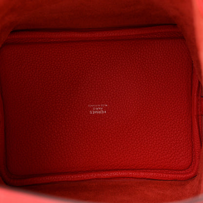 Hermes Taurillon Maurice Picotin Lock 18 PM Rouge Piment 5 of 12