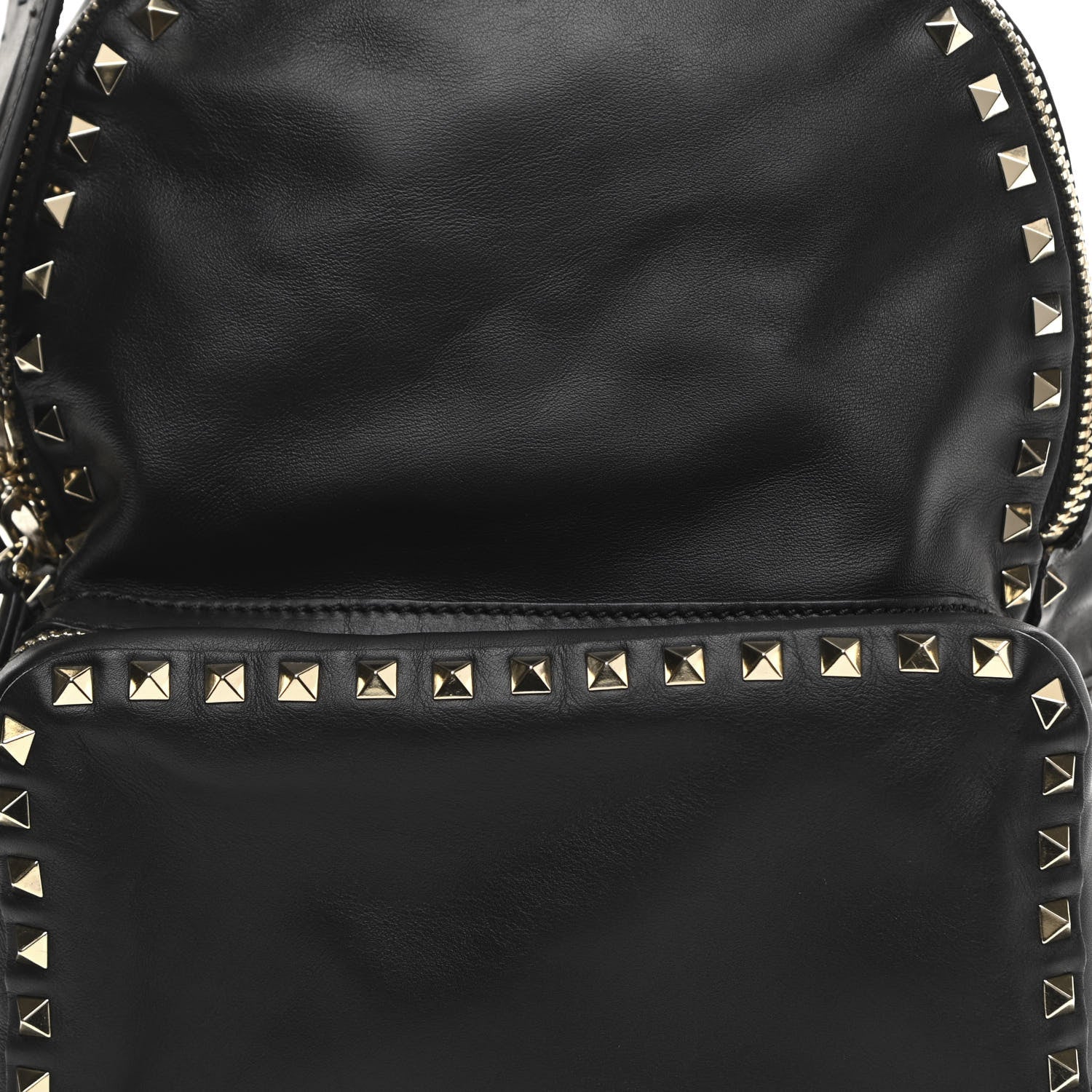 Valentino Garavani Vitello Medium Rockstud Backpack Black 7 of 11