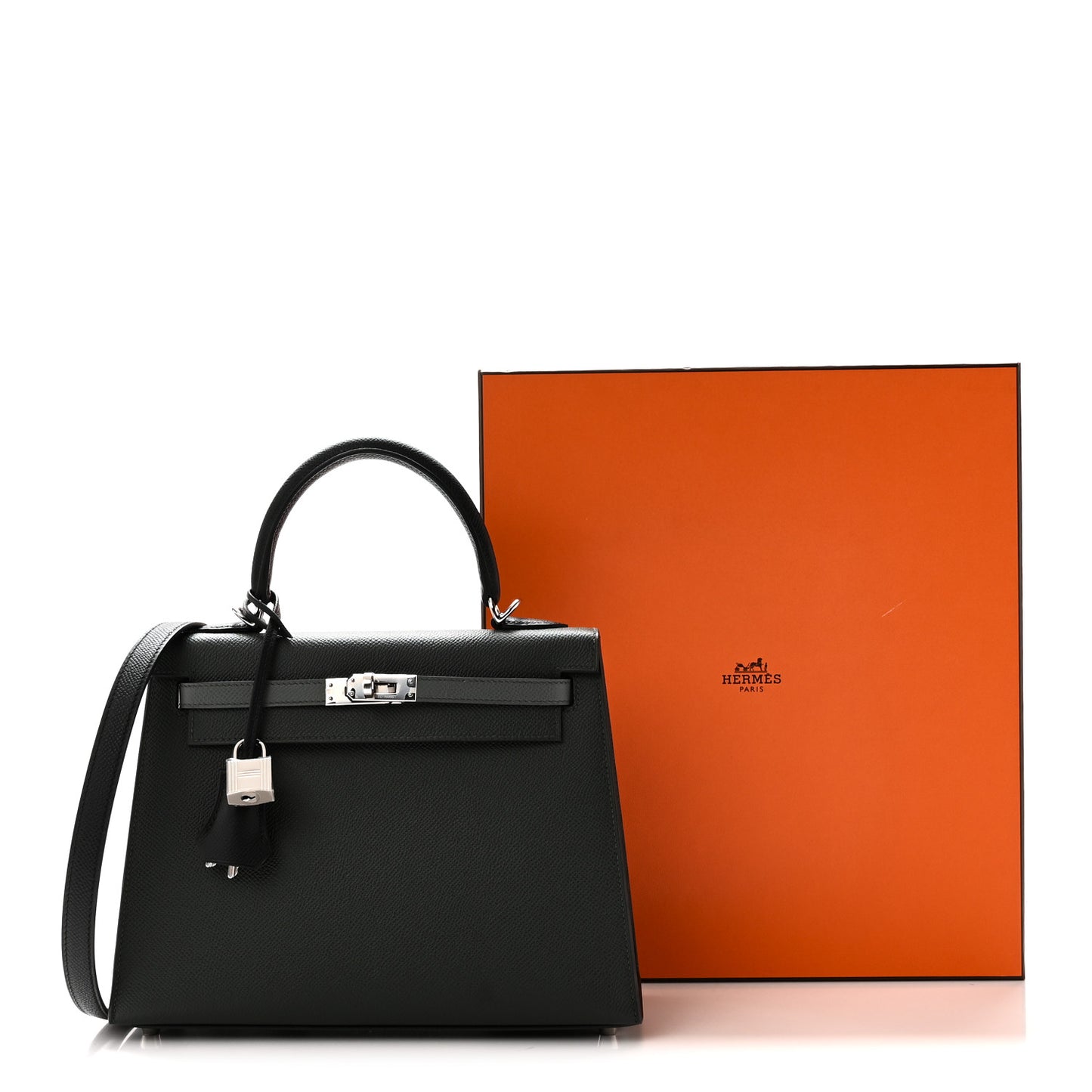 Epsom Tri-Color Kelly Sellier 25 Vert Mangrove Vert Amande Black