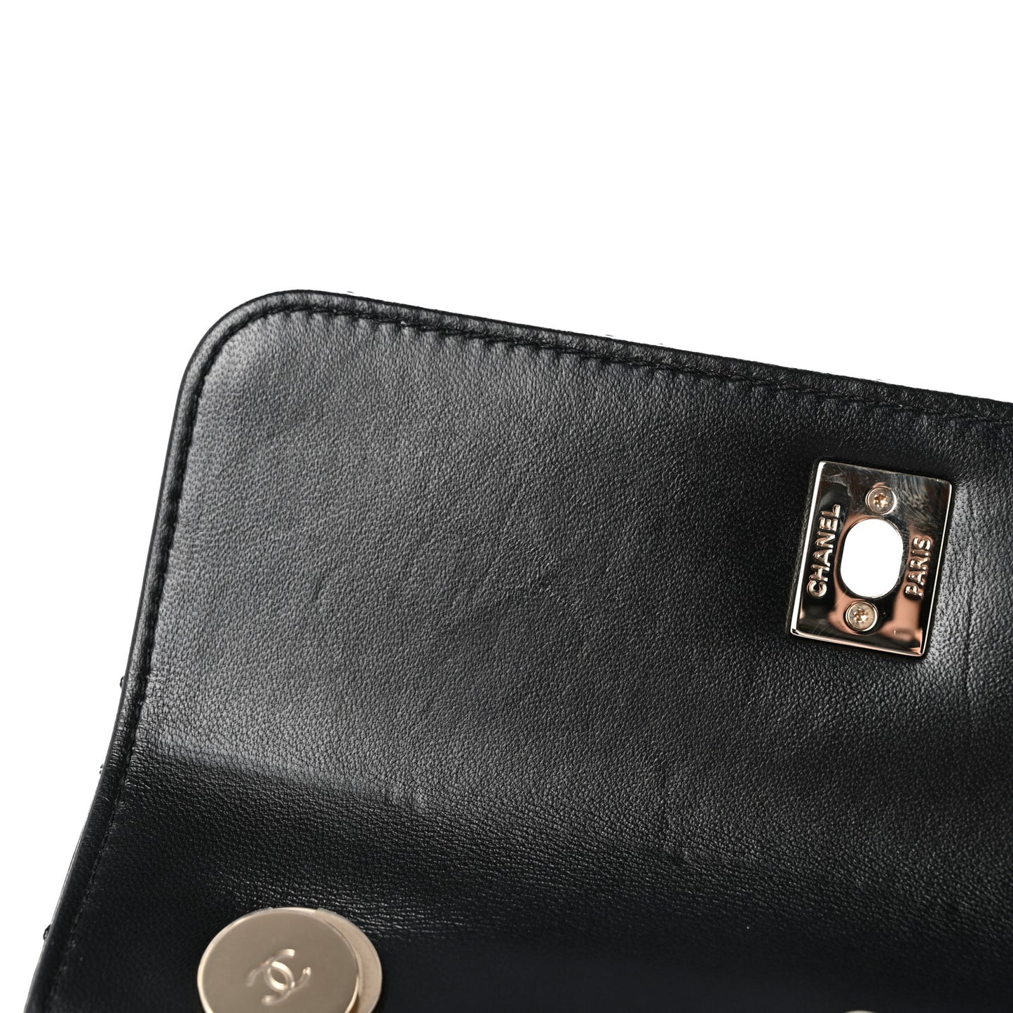 Lambskin Quilted Small Trendy CC Dual Handle Flap Bag Black