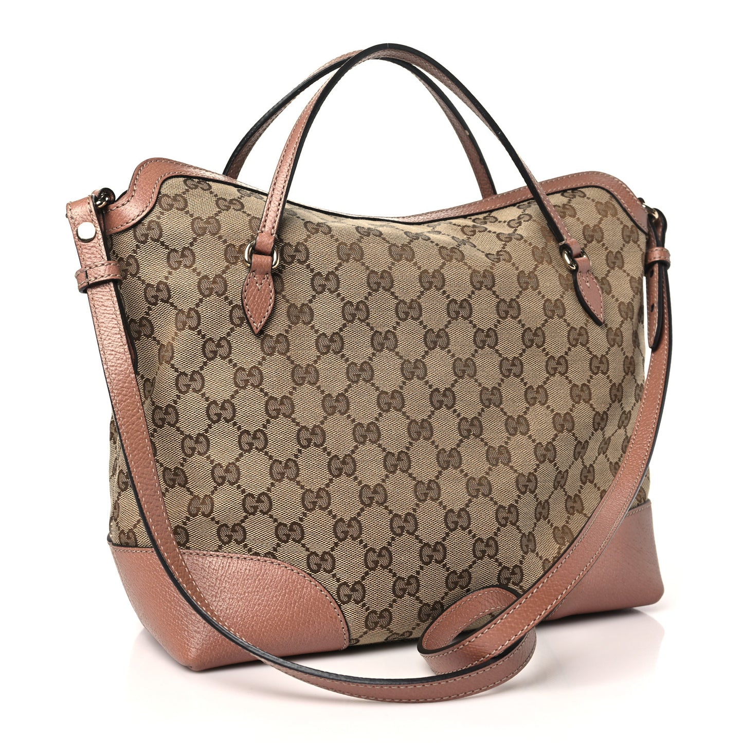 Monogram Medium Bree Foldover Tote Beige Soft Pink