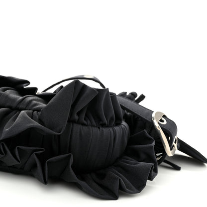 Balenciaga Ruffled Jersey Le Cagole Shoulder Bag XS Black 10 of 10