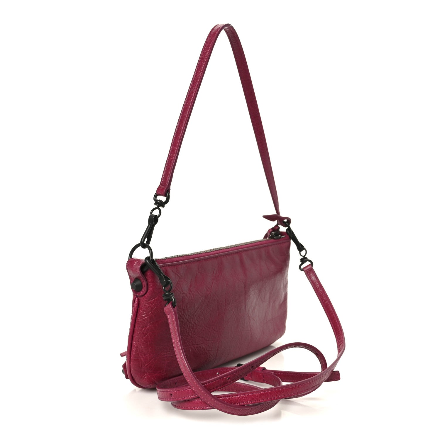 Balenciaga Agneau Arena Classic Hardware Le City Pouch On Strap Framboise 3 of 10