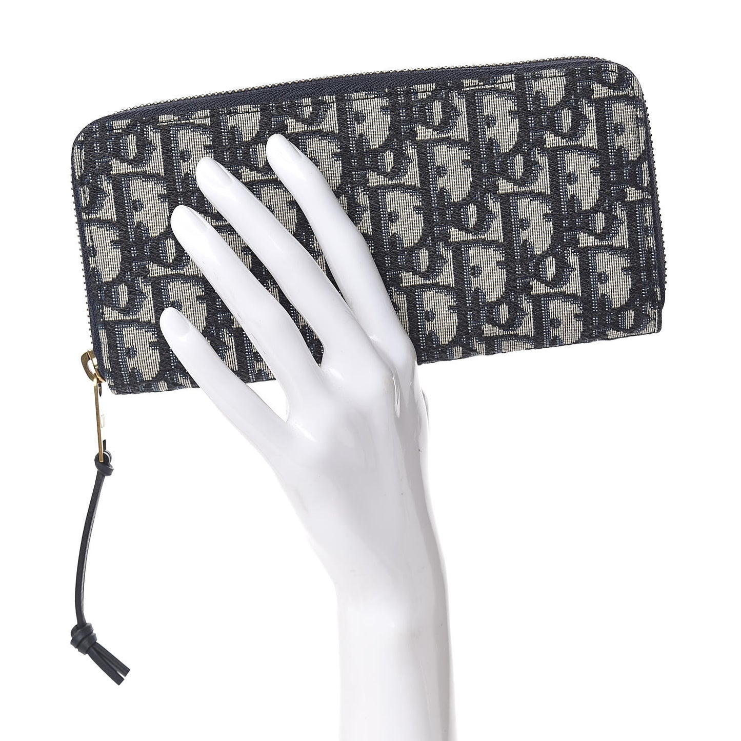 Oblique Zip Around Wallet Blue