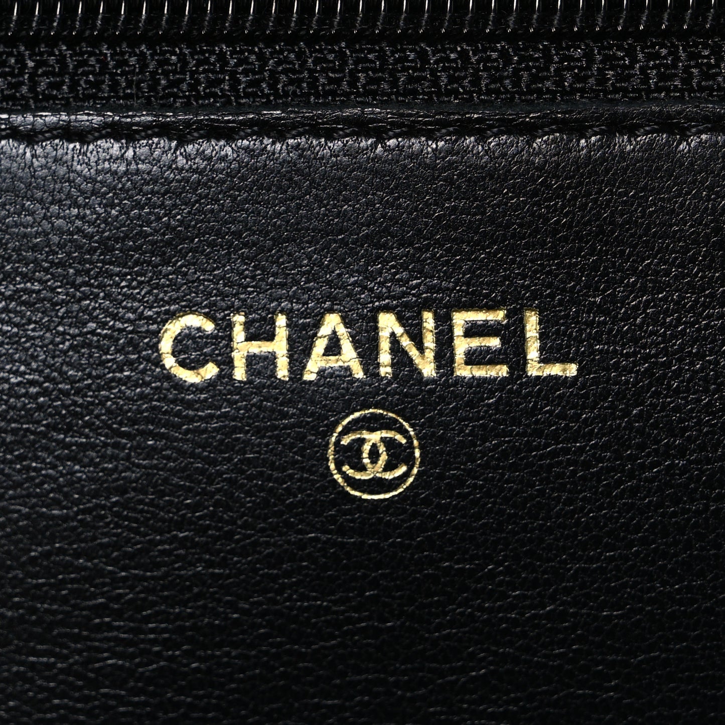 Lambskin Quilted Wallet On Chain WOC Black