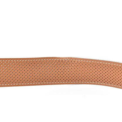 Hermes Epsom Perforated 32mm Belt Strap 80 Black Gold 10 of 10