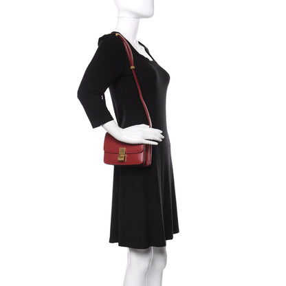 Celine Box Calfskin Small Classic Box Flap Bag Red 2 of 10