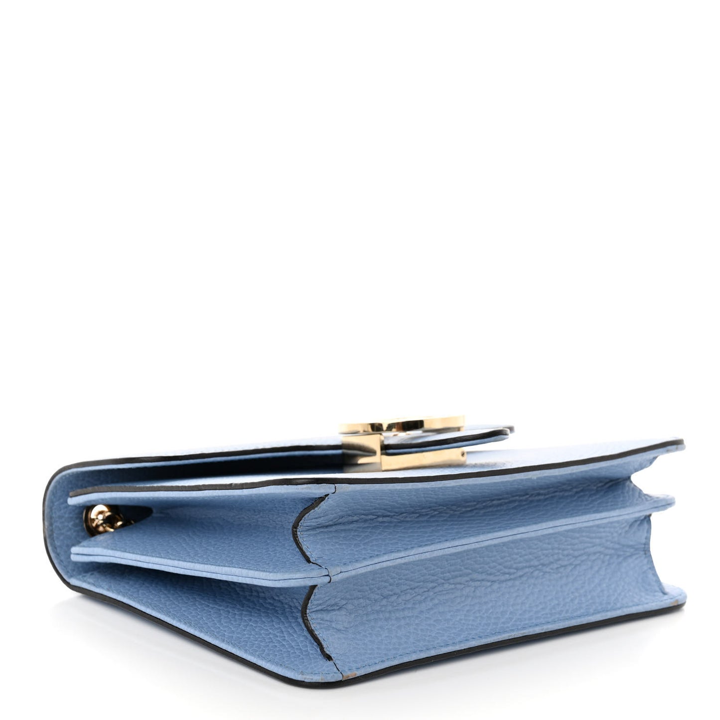 Dollar Calfskin Small Interlocking G Shoulder Bag Mineral Blue