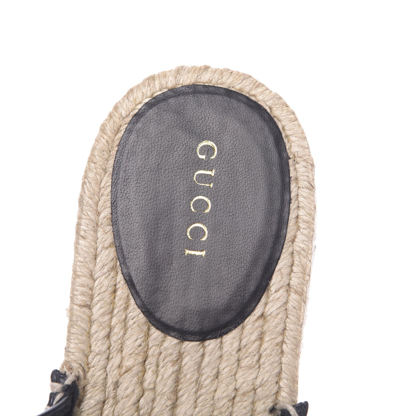Nappa Matelasse GG Marmont Platform Espadrille Slippers 38 Black