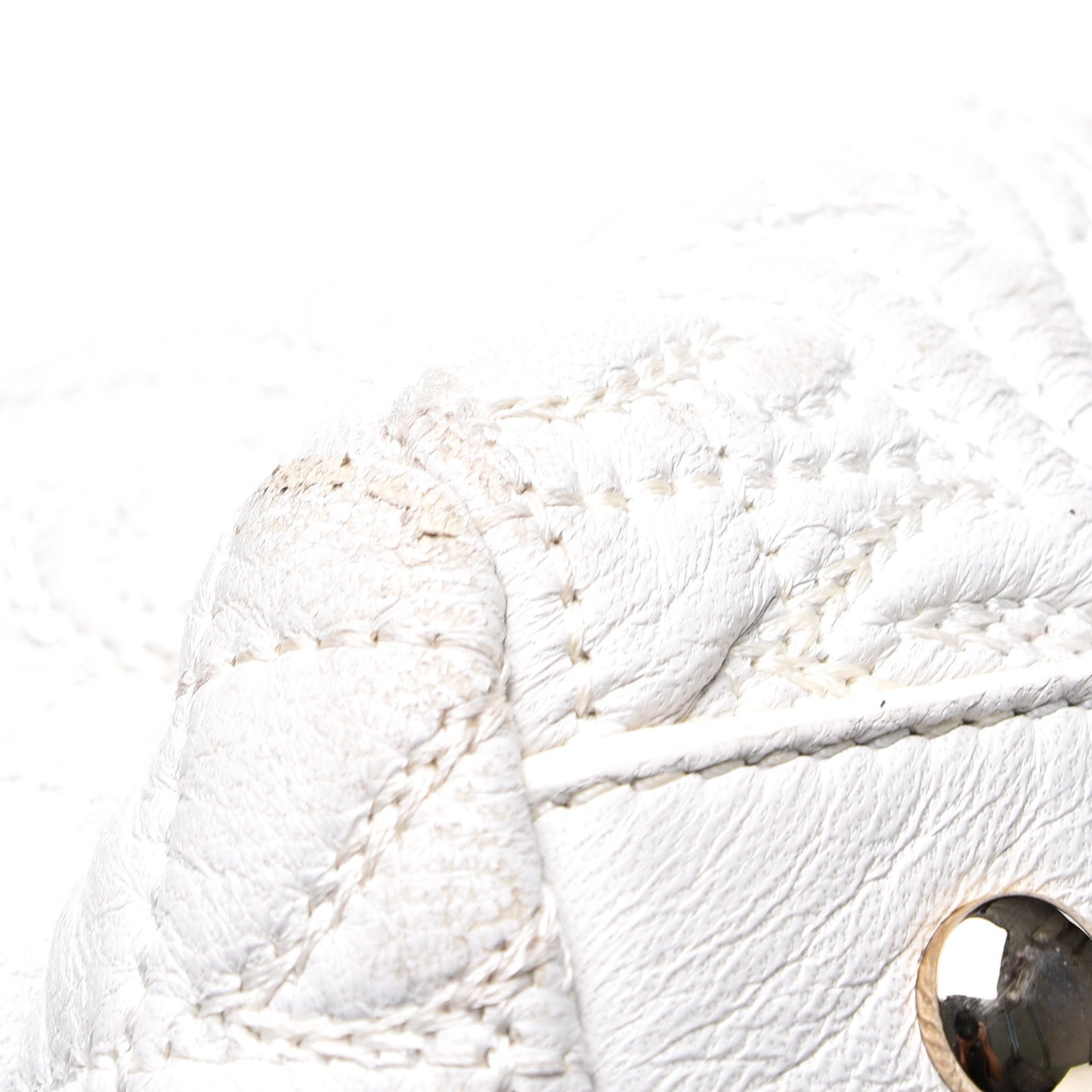 Nappa Barocco Quilted Vanitas Talia Shoulder Bag White
