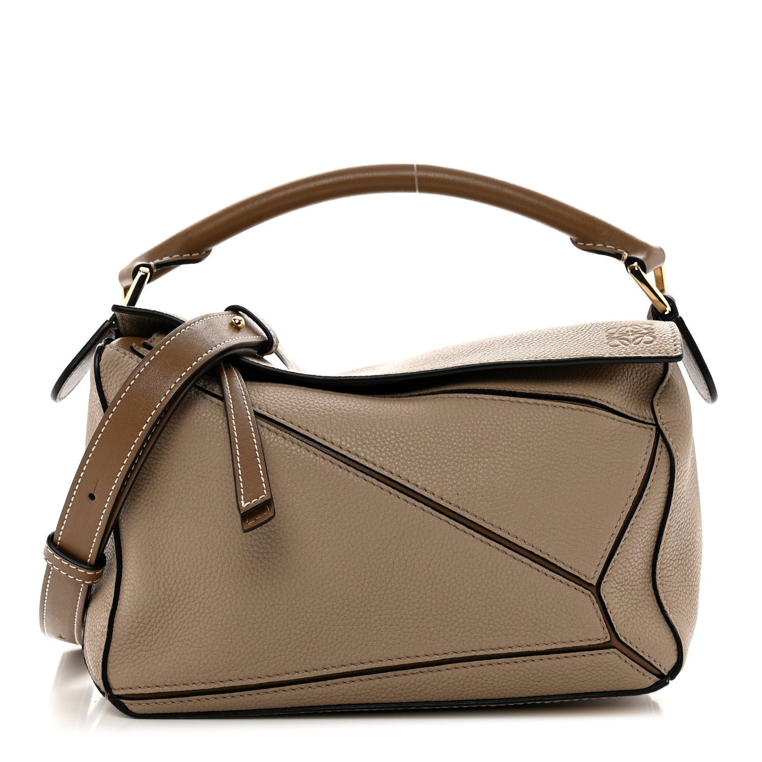 Loewe Grained Calfskin Small Puzzle Bag Sand Mink 1 of 9