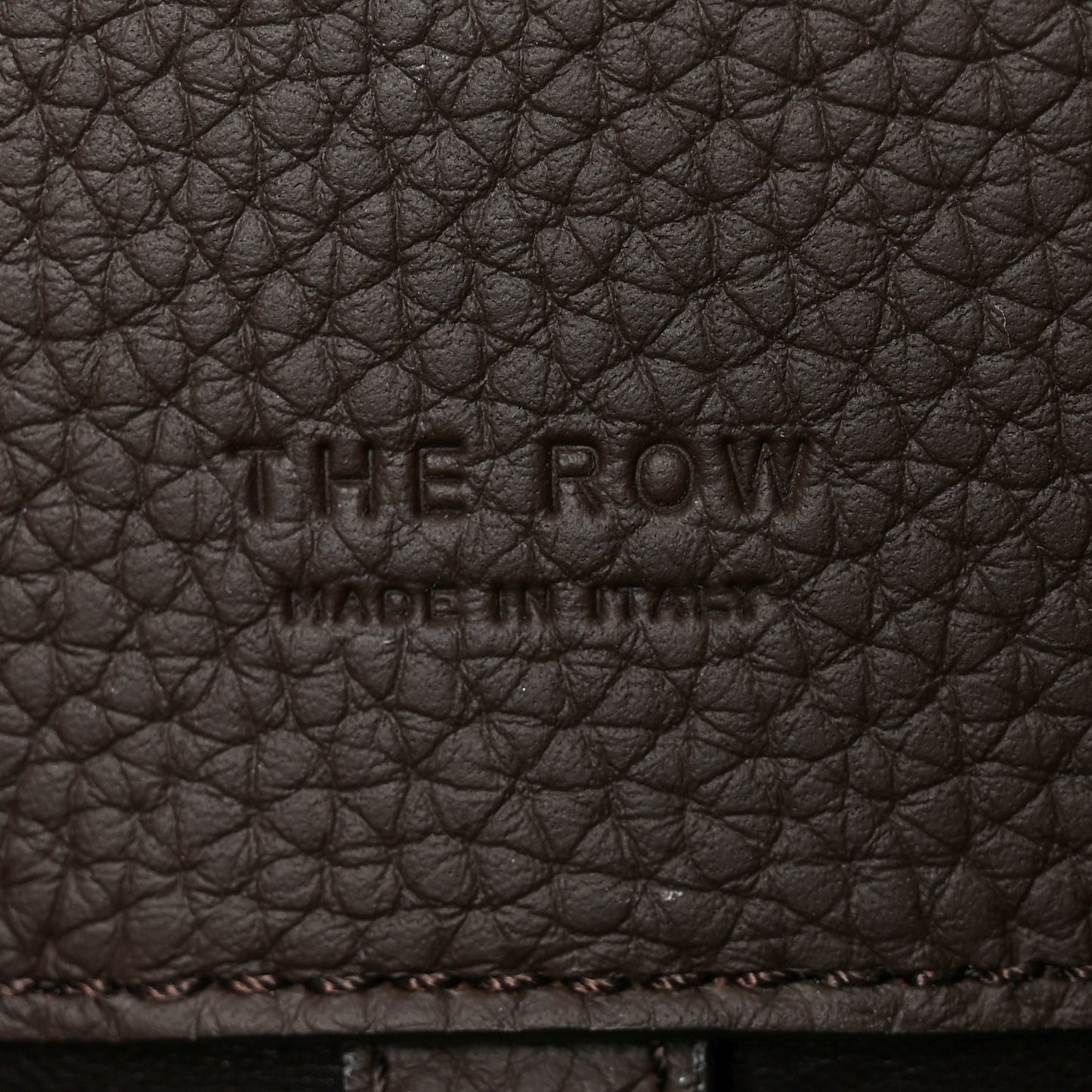 Matte Grained Calfskin Margaux Shoulder 12 Deep Brown