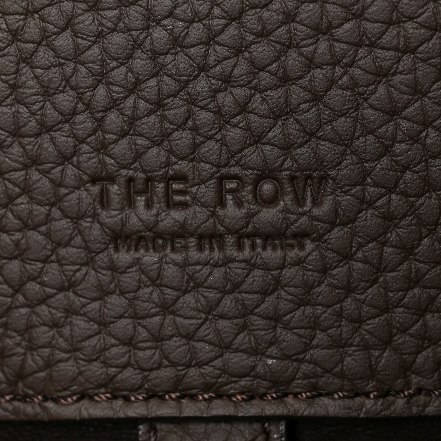 The Row Matte Grained Calfskin Margaux Shoulder 12 Deep Brown 6 of 9
