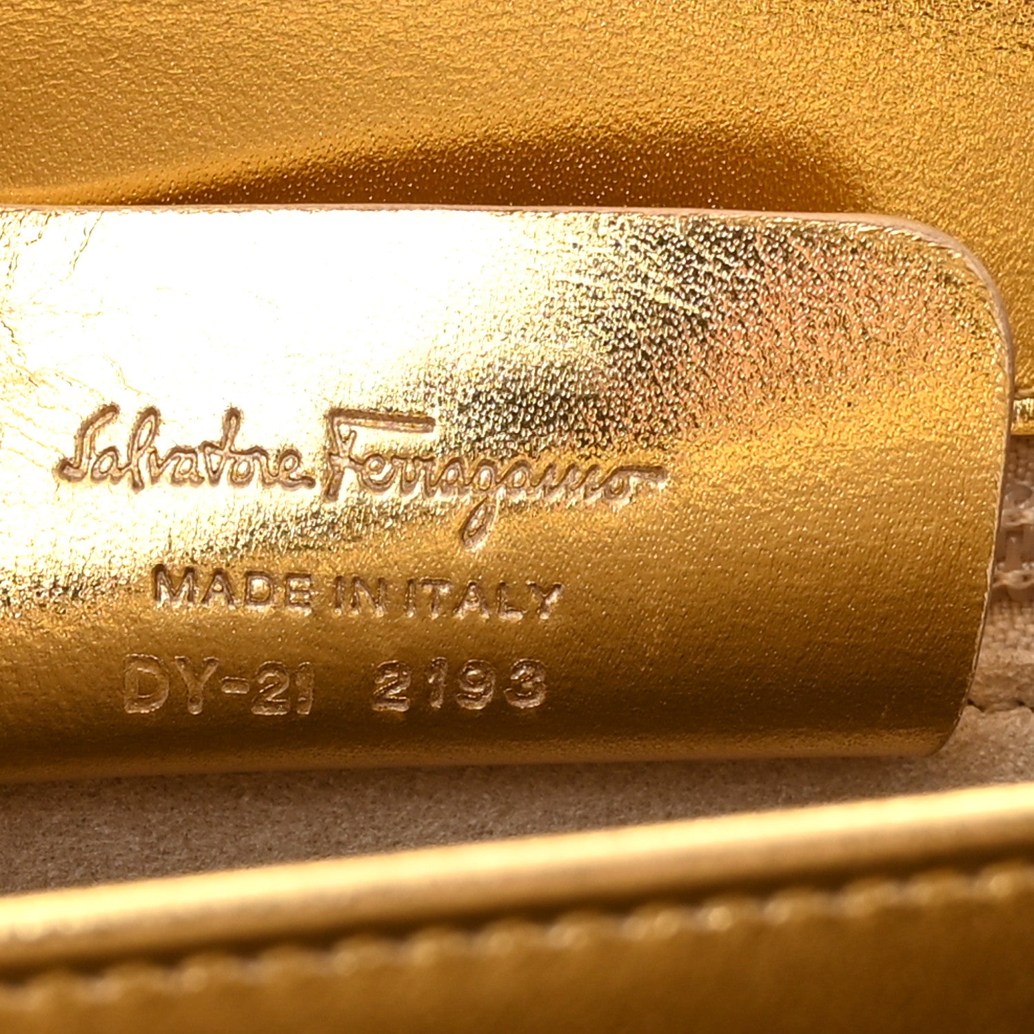 Salvatore Ferragamo Metallic Calfskin Small Iconic Top Handle Bag Gold 7 of 13