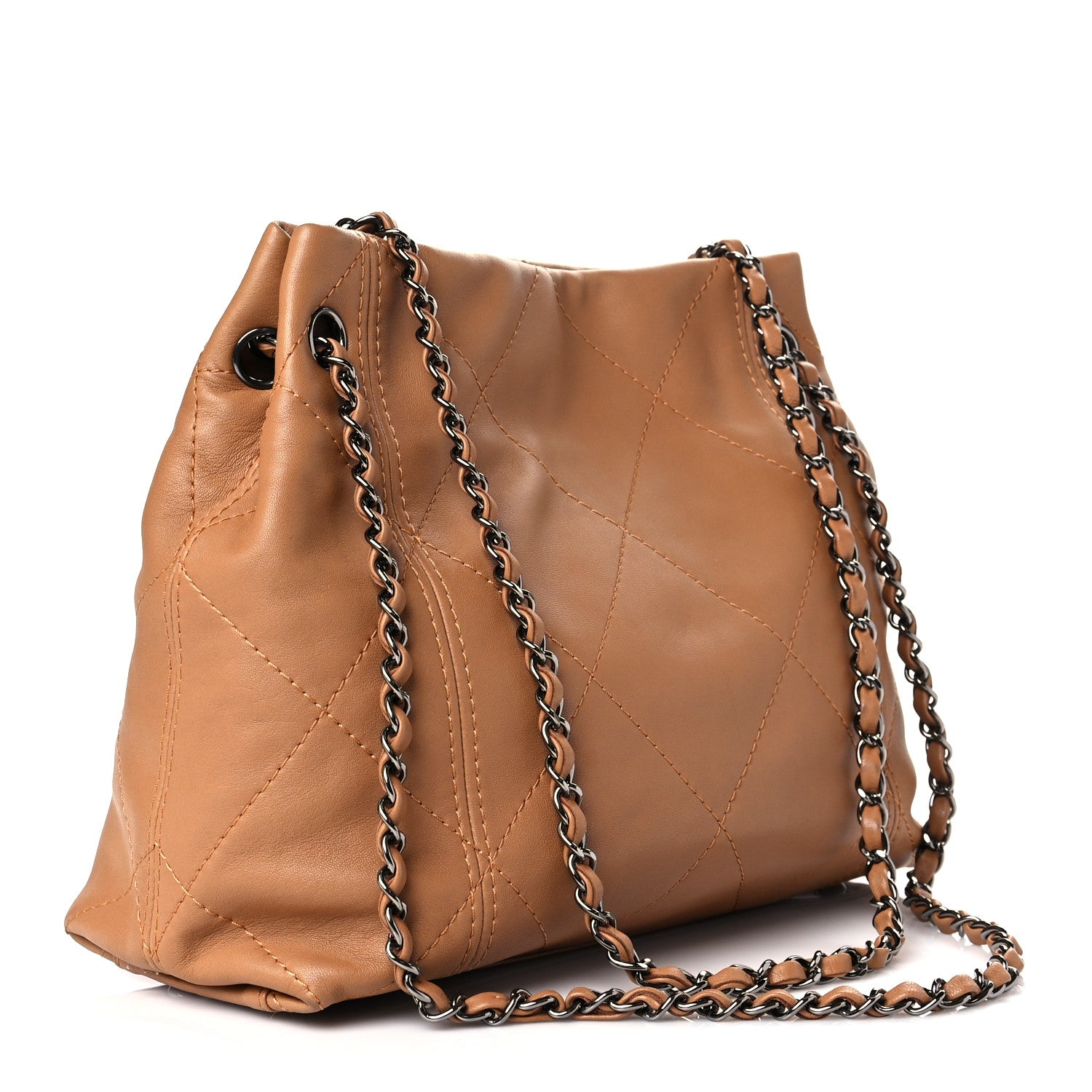 Chanel Lambskin Small Soft Touch Shoulder Bag Camel 3 of 12