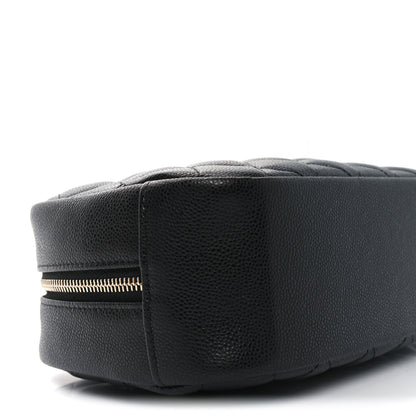 Chanel Caviar Quilted Medium Curvy Pouch Cosmetic Case Black 8 of 10
