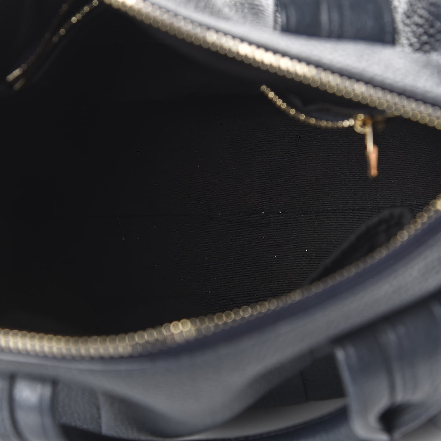 Pebbled Lambskin Rocco Navy Pale Gold Hardware