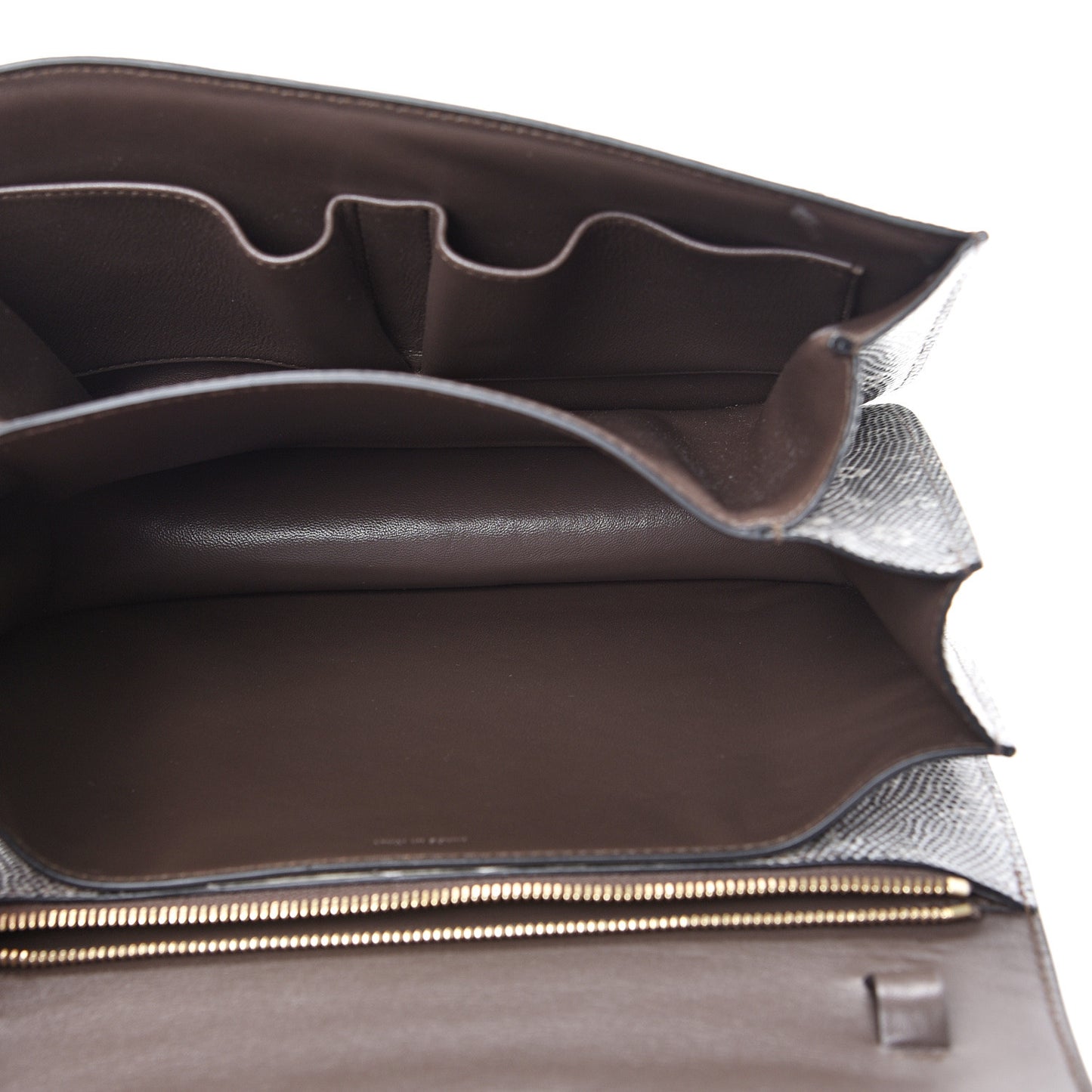 Lizard Medium Classic Box Flap Bag Mineral