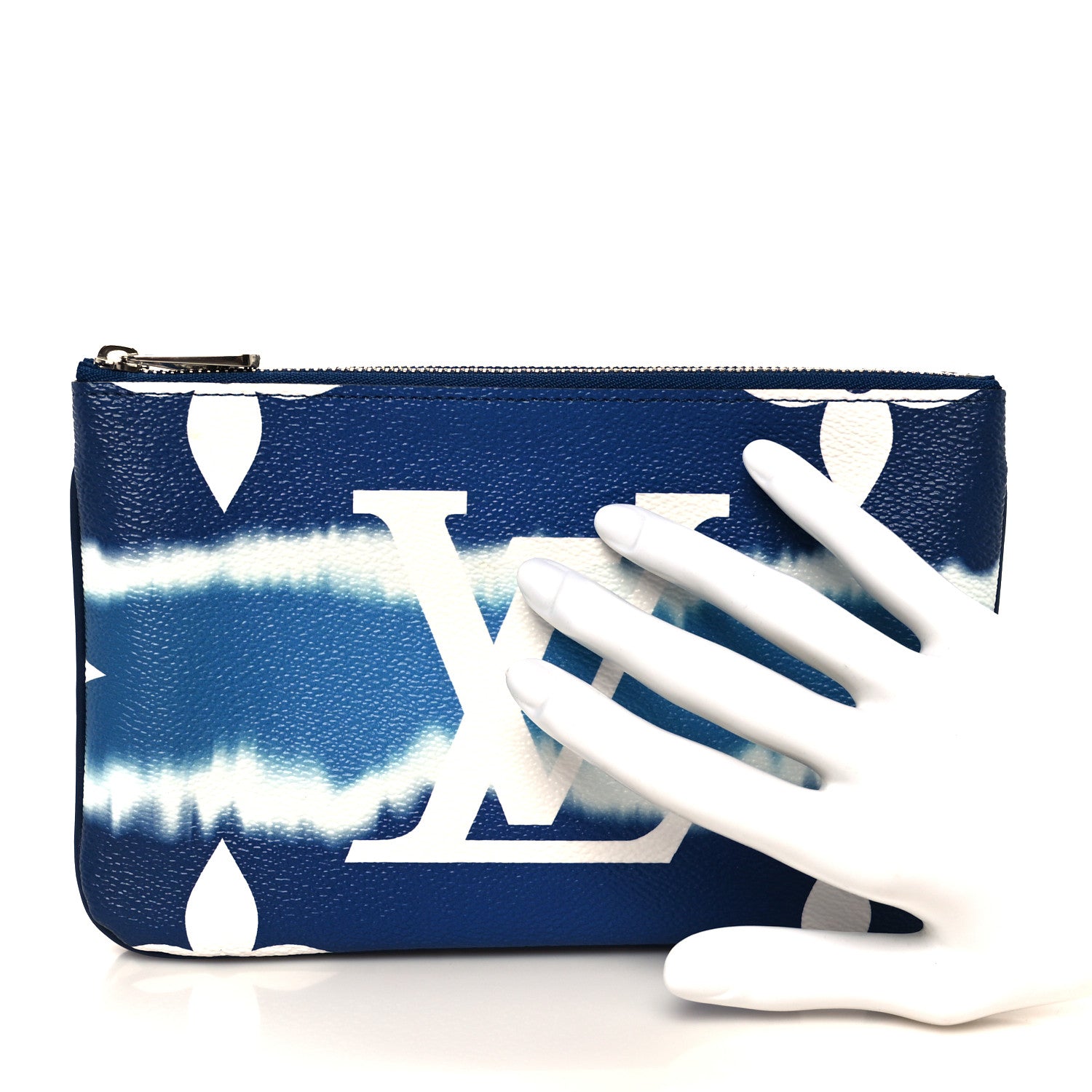 Louis Vuitton Monogram Giant Escale Double Zip Pochette Blue 2 of 10