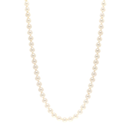 Mikimoto 18K Yellow Gold Akoya Cultured Pearl 6.5-7mm Strand Necklace 1 of 5