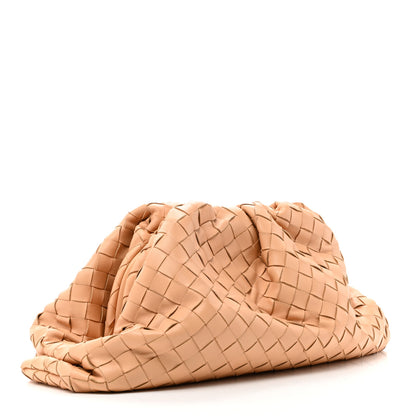 Bottega Veneta Nappa Maxi Intrecciato The Pouch Oversized Clutch Almond 2 of 6